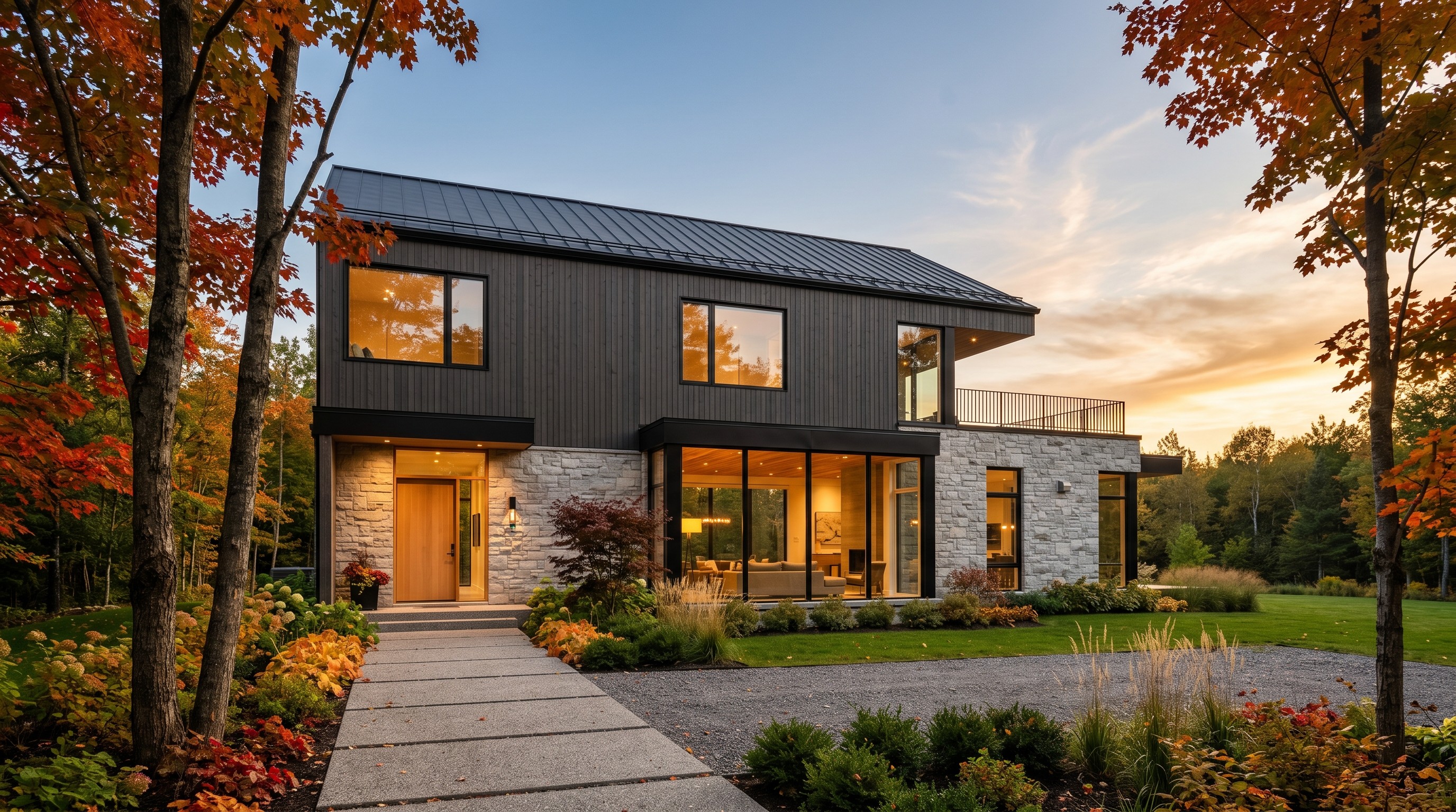 Maison contemporaine québécoise construite par Construction Adexy — Rive-Sud de Montréal